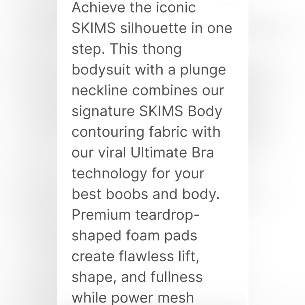 SKIMS Body Super Push Up Thong Bodysuit In JASPER!! - Picture 8 of 12